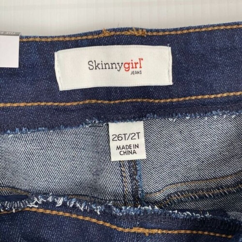 Skinnygirl Women’s Mid Rise Skinny Crop IStretch Jeans Indigo Size 26T Pull On - Picture 2 of 11